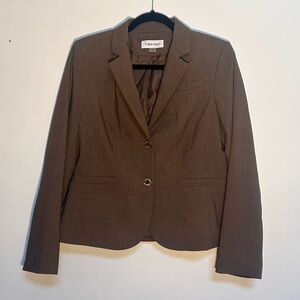 Calvin Klein Brown Tailored Blazer